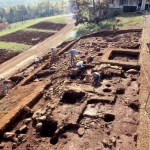 Buildings t and s after excavation.