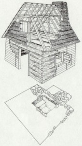 Artist's reconstruction of Building s based on historical records and archaeological evidence.
