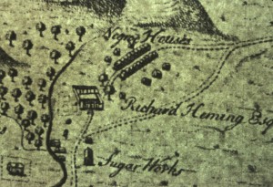 A 1721 map shows the location of an early slave village that dates to the first half of the 18th-century.