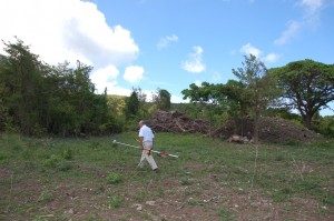 The same area as depicted above in May 2008, bulldozed prior to development.