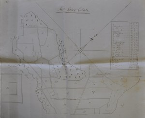 Late-18th- to early-19th-century plat of the New River Estate (Suffolk Record Office HA178/1/55).