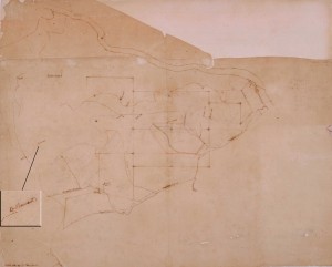 Plat of a survey of easterly slopes for determining pasture land, etc., N201 (Jefferson ca. 1803). Courtesy of the Massachusetts Historical Society.