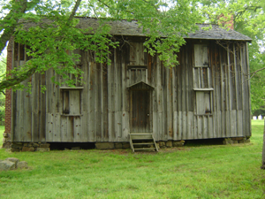 One of the still-standing quarters at Horton Grove, an adjacent farm also owned by the Bennehan and Cameron families and considered by many at the time to be a part of greater “Stagville.”—Credit Stagville State Historic Site
