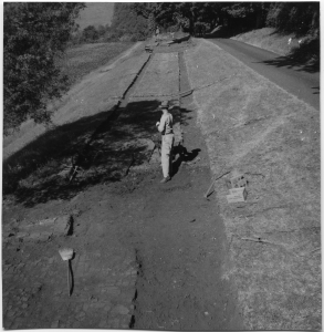 Pi-Sunyer's trench excavations, located west of Building m.