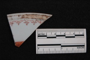 Chinese Porcelain sherd from Building j.