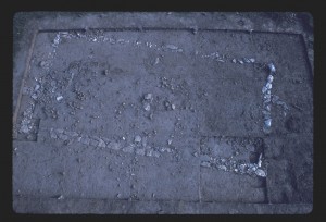 Aerial view of Cabin 2 foundation.