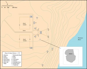 Map of Mount Vernon and South Grove Phase II: 1759-1775.