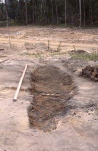 Structure 245K, Feature 1, looking west.