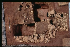 Final shot of Feature 42 at the end of the 2001 field season, facing west.