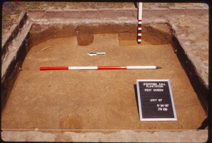 Unit 67, Postholes, facing east