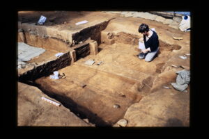Principal Investigator Ann Markell looking at F12 SE and NE quarters L7